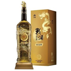 (限量品) 金門高粱 戰酒金箔酒3.6L 龍騰虎躍/虎頭倒酒器